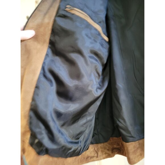 Maceoo Mens Brown Lamb leather Degrade Jacket Plus size 3X designer Outdoor - Picture 5 of 13